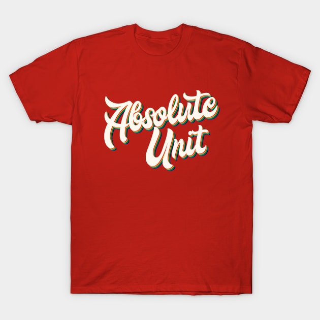 Absolute Unit Retro Rainbow T-Shirt by k8creates